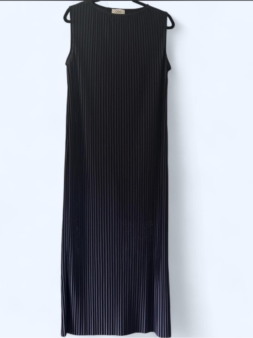 COS Navy Sleeveless Pleated Maxi Dress